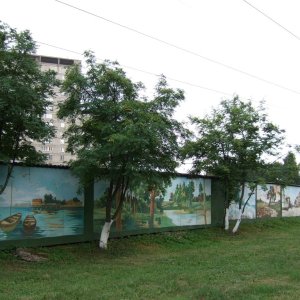 гаражи, вид сзади1, московский спальный район