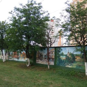 гаражи, вид сзади2, московский спальный район