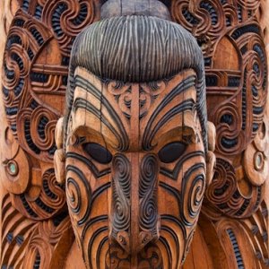 Maori carving at Rotorua, New Zealand,Ruth Black