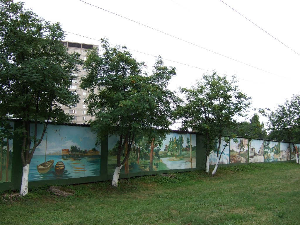 гаражи, вид сзади1, московский спальный район