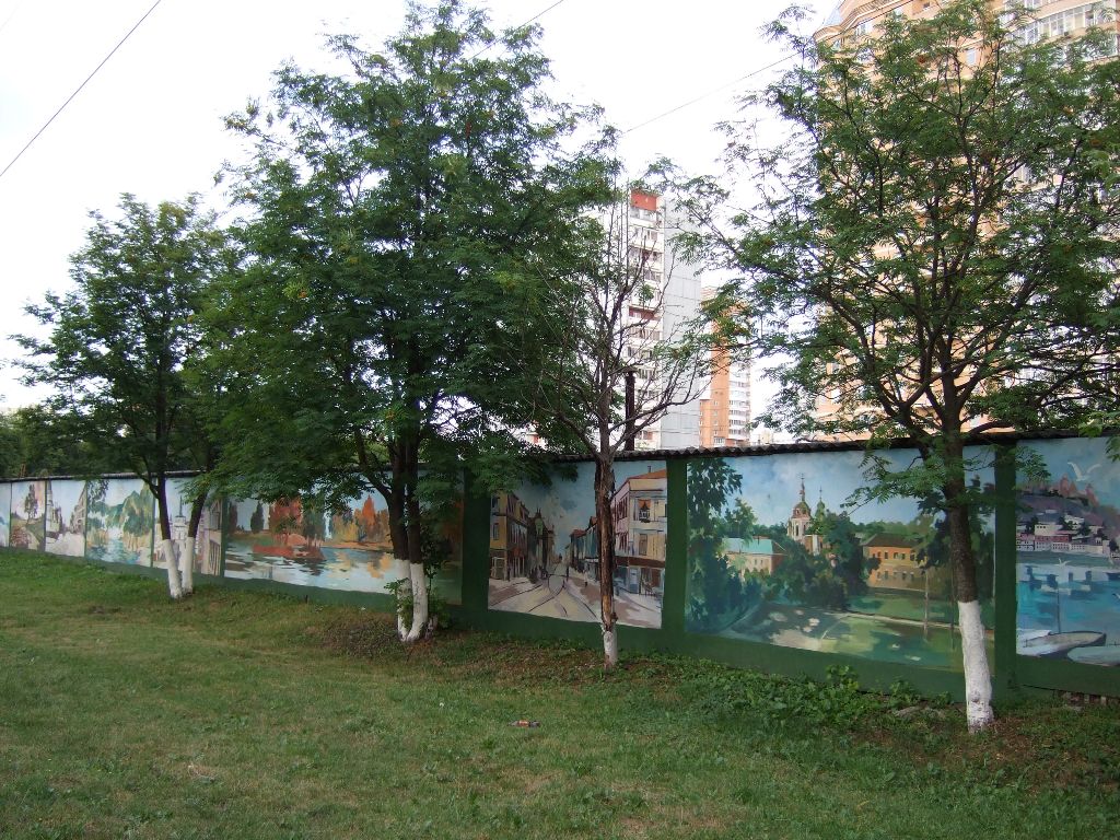гаражи, вид сзади2, московский спальный район