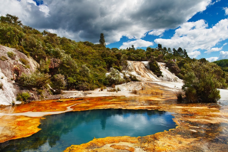 Hot spring in volcanic valley, New Zealand,Pichugin Dmitry