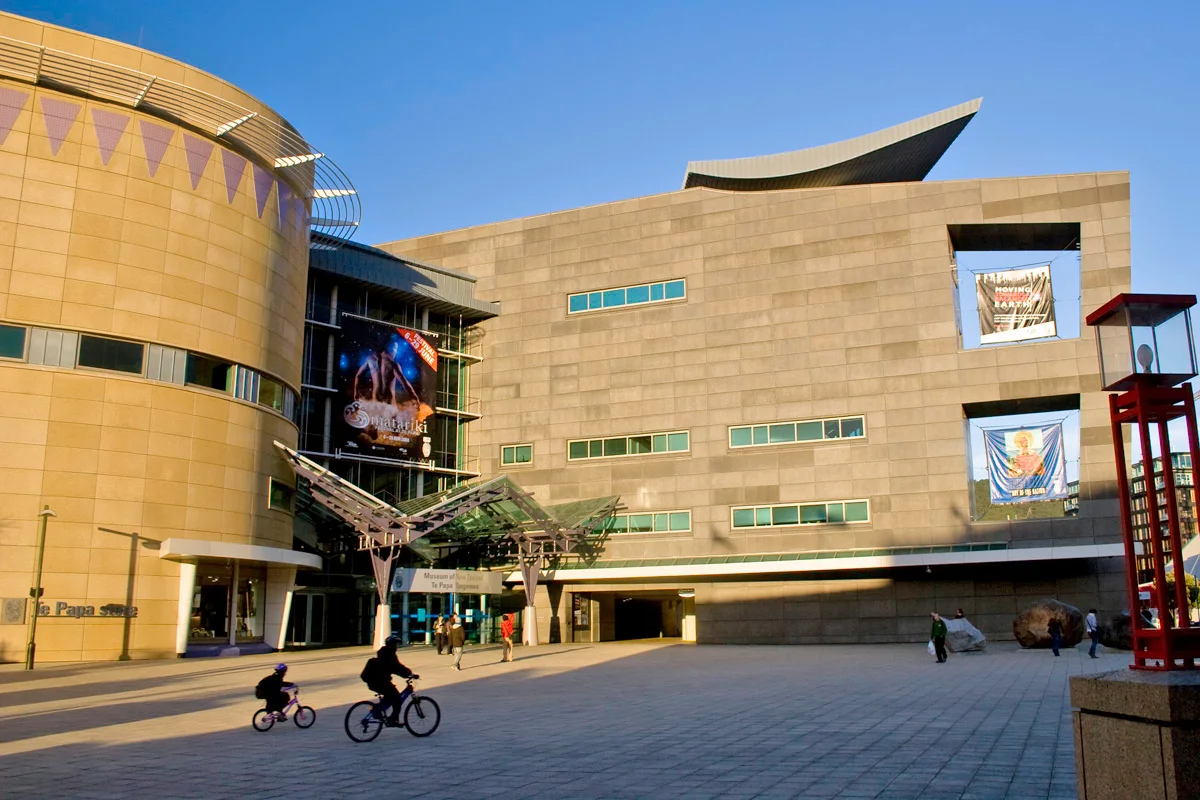 Exterior of Te Papa Tongarewa museum in Wellington